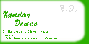 nandor denes business card